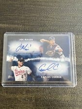2024 Topps Update Baseball Stars Dual Autographs Carlos Correa / Joe Mauer #BSDAU-MCO card