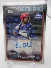 2024 Topps Pro Debut Autographs Carlos De La Cruz #PD-51 card