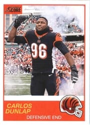 2019 Score Base Set Carlos Dunlap #98 card
