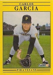 1991 Fleer Base Set Carlos Garcia #37 card