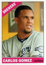 2015 Topps Heritage Base Set Carlos Gomez #482 card