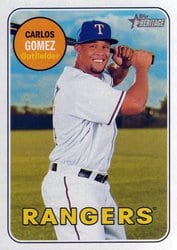 2018 Topps Heritage Base Set Carlos Gomez #400 card