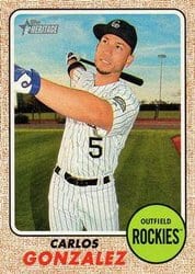 2017 Topps Heritage Base Set Carlos Gonzalez #437 card