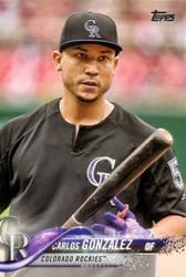 2018 Topps Base Set Carlos Gonzalez #110 card