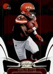 2018 Panini Certified Base Set Carlos Hyde #19 card