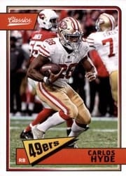 2018 Panini Classics Base Set Carlos Hyde #84 card