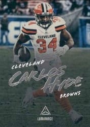 2018 Panini Luminance Base Set Carlos Hyde #2 card