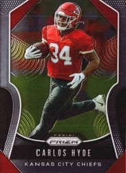 2019 Panini Prizm Base Set Carlos Hyde #212 card