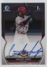 2023 Bowman Chrome Prospect Autographs Carlos Jorge #CPA-CJ card