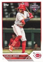 2023 Topps Pro Debut Base Set Carlos Jorge #PD-74 card