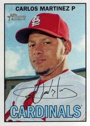 2016 Topps Heritage Base Set Carlos Martinez #36 card