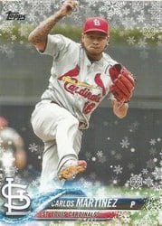 2018 Topps Holiday Base Set Carlos Martinez #HMW111 card