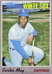 1970 Topps Base Set Carlos May #18 card