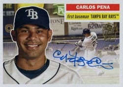 2025 Topps Archives Fan Favorite Autographs 1956 Carlos Pena #56FFA-CP card