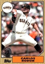 2022 Topps Update 1987 Topps Carlos Rodon #87TBU-40 card