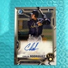 2021 Bowman Chrome Prospect Autographs Carlos Rodriguez #CPA-CR card