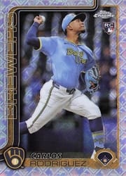 2025 Topps Chrome Logofractor Edition Base Set Carlos Rodriguez #201 card