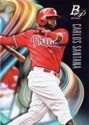 2018 Bowman Platinum Base Set Carlos Santana #36 card