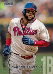 2018 Stadium Club Base Set Carlos Santana #24 card