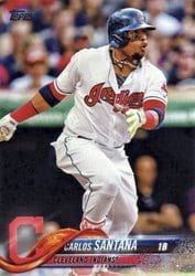 2018 Topps Base Set Carlos Santana #40 card