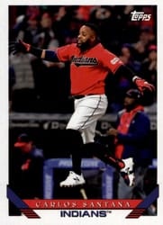 2019 Topps Archives Base Set Carlos Santana #252 card