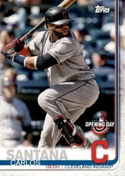 2019 Topps Opening Day Base Set Carlos Santana #147 card