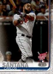 2019 Topps Update Base Set Carlos Santana #US298 card