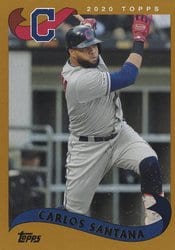 2020 Topps Archives Base Set Carlos Santana #296 card
