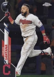 2020 Topps Chrome Base Set Carlos Santana #165 card