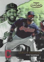 2020 Topps Gold Label Base Set Carlos Santana #35 card