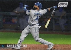 2021 Stadium Club Chrome Base Set Carlos Santana #190 card