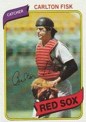 1980 Topps Base Set Carlton Fisk #40 card