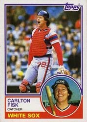 1983 Topps Base Set Carlton Fisk #20 card