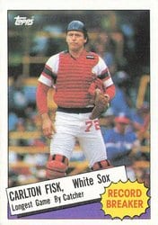 1985 Topps Base Set Carlton Fisk #1 card
