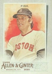 2020 Topps Allen & Ginter Base Set Carlton Fisk #143 card