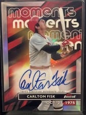 2022 Finest Moments Autographs Carlton Fisk #FMA-CF card