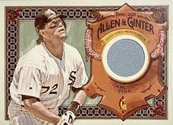 2022 Topps Allen & Ginter Relics (Pattern A) Carlton Fisk #AGRA-CF card