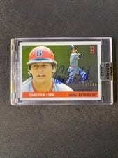 2022 Topps Clearly Authentic 1955 Reimagining Autographs Carlton Fisk #55RA-CF card