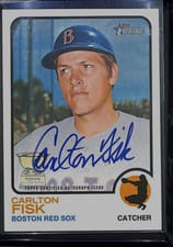 2022 Topps Heritage Real One Autographs Carlton Fisk #ROA-CF card