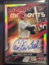 2023 Finest Moments Autographs Carlton Fisk #FMA-CF card