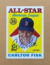 2023 Topps 1988 Topps Baseball All-Star Autographs Carlton Fisk #88ASA-CFI card