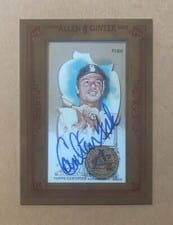 2023 Topps Allen & Ginter Framed Mini Autographs Carlton Fisk #MA-CF card