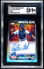 2024 Topps Chrome Update Legend Autographs Carlton Fisk #CLA-CF card