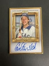 2024 Topps Gilded Collection Gold Frame Hall of Famers Autographs Carlton Fisk #HAFA-CF card
