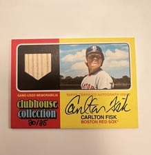 2024 Topps Heritage Clubhouse Collection Autographed Relic Carlton Fisk #CCAR-CF card