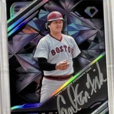 2025 Topps Diamond Icons Black PolychromatINK Autographs Carlton Fisk #BPA-CF card