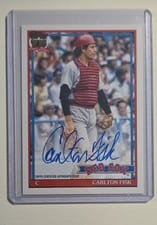 2026 Topps 1991 Topps Autographs Carlton Fisk #91A-CF card