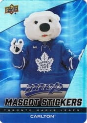 2025-26 Upper Deck MVP Mascot Stickers Carlton the Bear #MS-25 card
