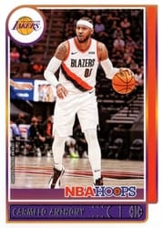 2021-22 Hoops Base Set Carmelo Anthony #101 card