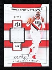 2021-22 Panini National Treasures Biography Materials Carmelo Anthony #BGM-CMA card